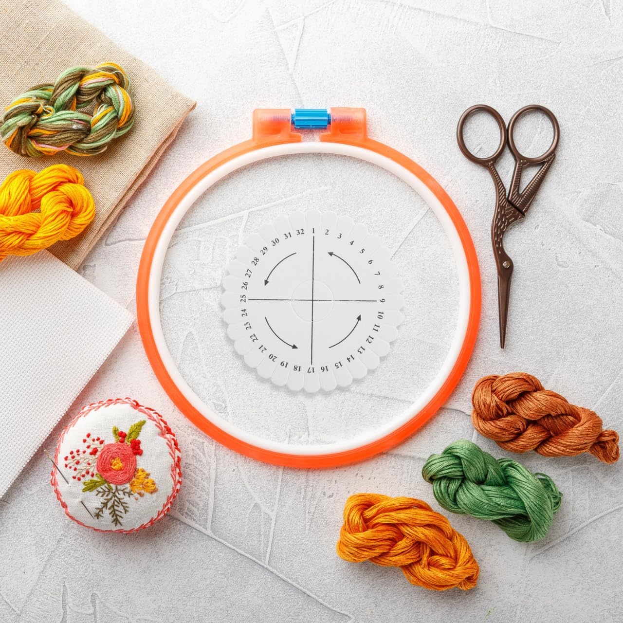 Uonlytech Weaving Disk - 32 Slot Round Bracelet Braiding Plate for DIY Jewelry Making