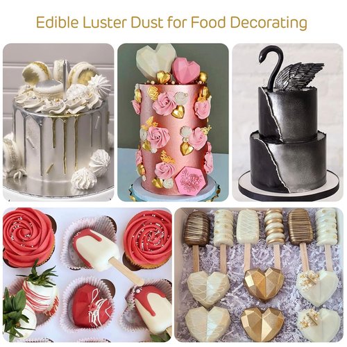 Cherrysea Gold Edible Luster Dust - Tasteless Food Grade Cake Dusting Powder | 10 Grams for Baking