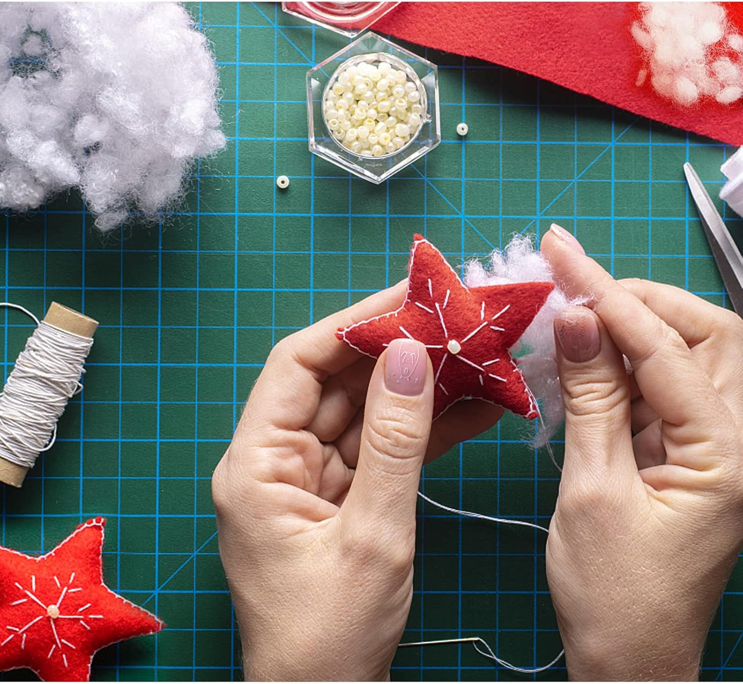 Skiennix Christmas Fake Snow Decor - Artificial Cotton Snow Fluff for Winter Village | Flame Resistant 5.6 OZ