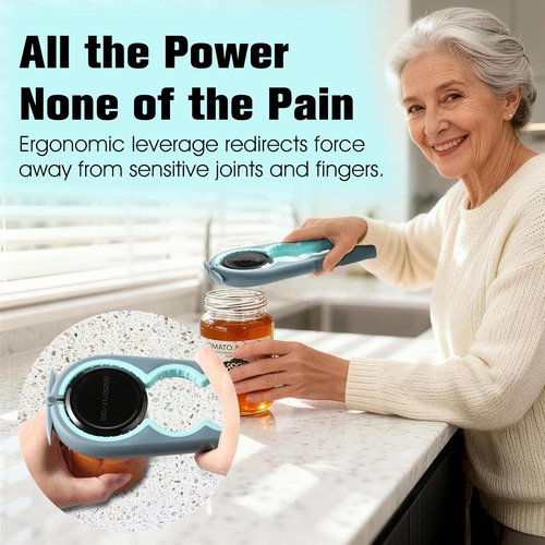 Jar Opener | Skiennix 5-in-1 Multi-Function Bottle Opener - Ergonomic Non-Slip Handle for Seniors
