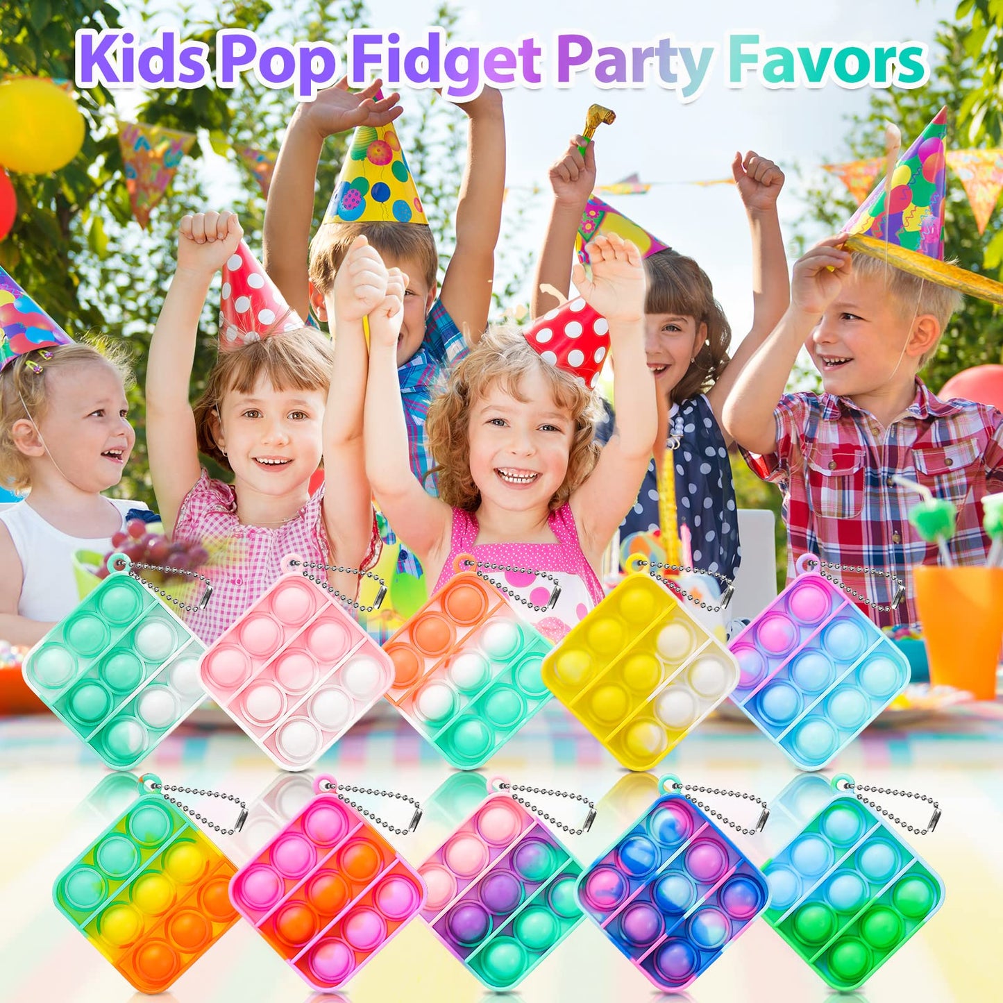 Pop Fidget Toys Bulk Its Party Favors for Kids 4-8 8-12 30 Pack Mini Pop Keychain It Small Fidgets for Classroom Prizes School End of Year Student Gifts from Teacher Birthday Goodie Bag Stuffers