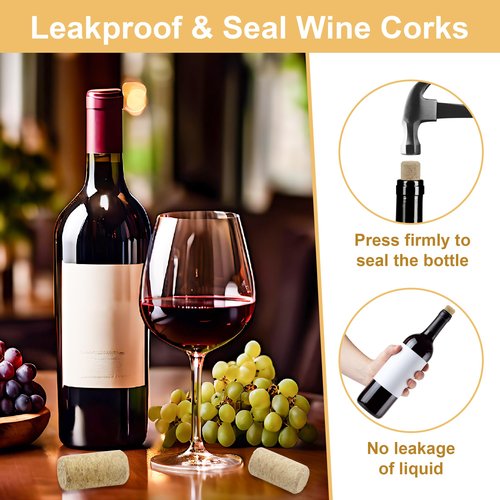 10 Pack Premium #7 Straight Wine Corks - Soft Wine Bottle Stoppers (1.57" x 0.79" / 40mm x 20mm) for Wine Beer Crafts