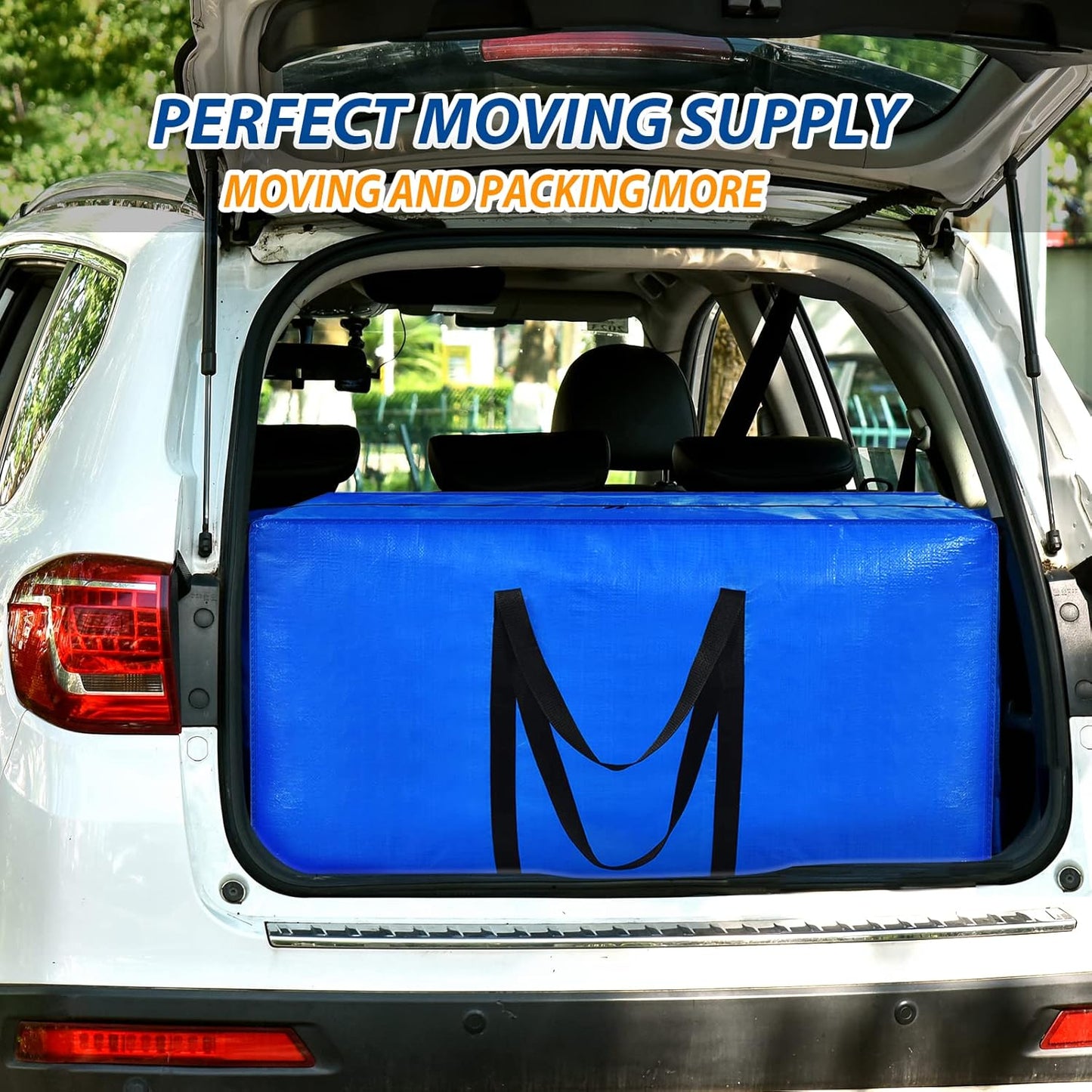 Jumbo Storage Bags by [Brand Name] - Heavy Duty 57 Gallon Moving Totes | Foldable Duffle for Travel & Holiday Decor - 2 Pack