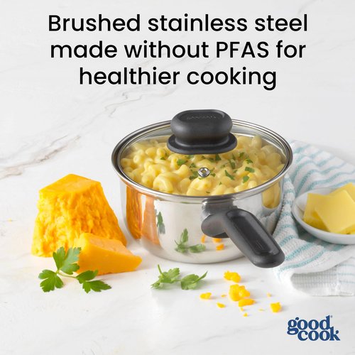 Good Cook 1.5 Quart Stainless Steel Sauce Pan With Lid