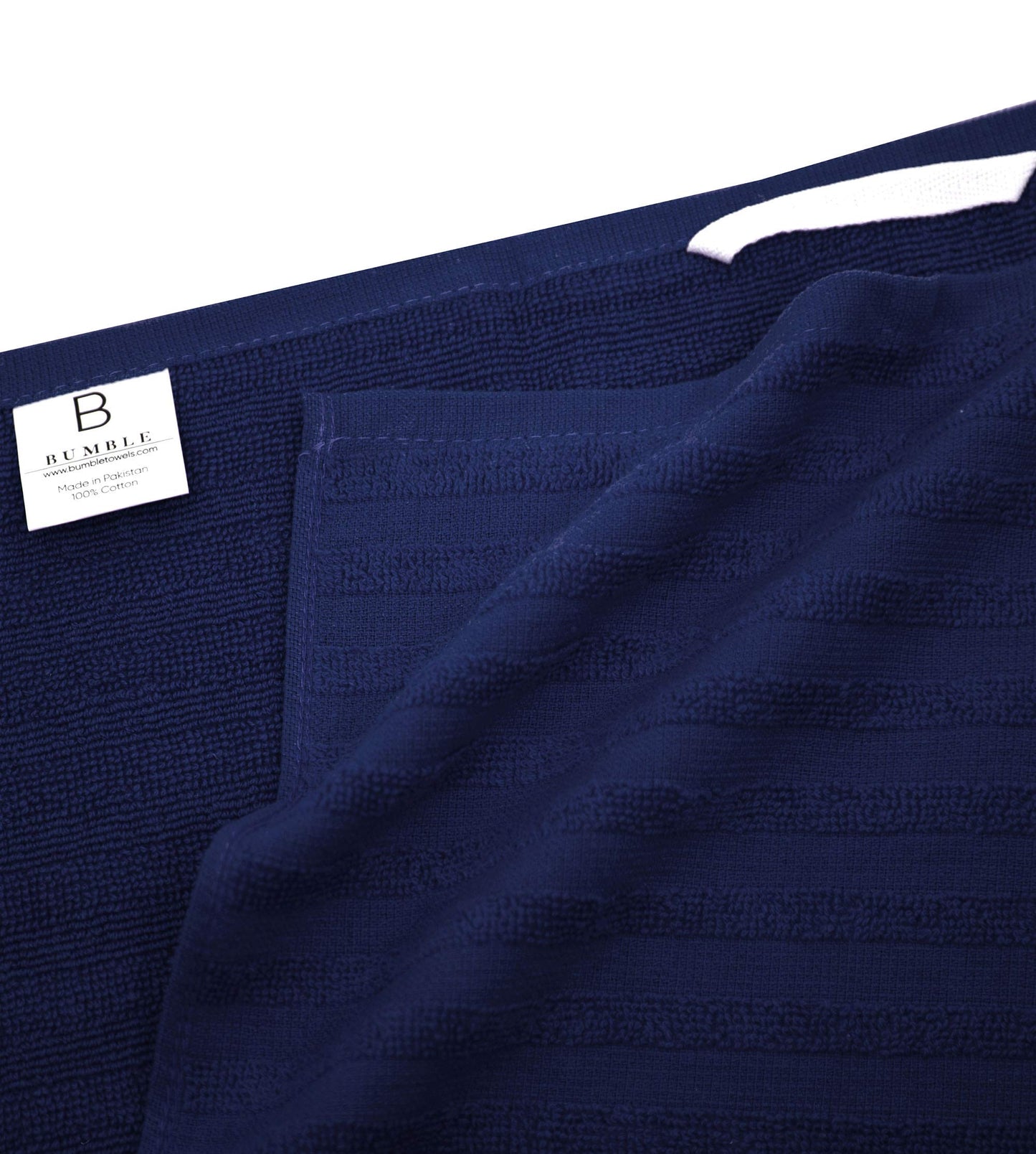 Premium Kitchen Towels (20”x 28”, 6 Pack) | Large Cotton Dish Towels | Flat & Terry Highly Absorbent Kitchen Linen Set with Hanging Loop | Navy Blue Striped