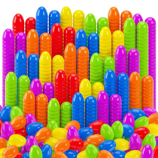 LINAYE 1000PCS Plastic Easter Eggs Fillable, 6 Colors 2.3" Empty Eggs Bulk for Easter Eggs Hunts Party Favors Decorations, Classroom Prizes, Basket Stuffers
