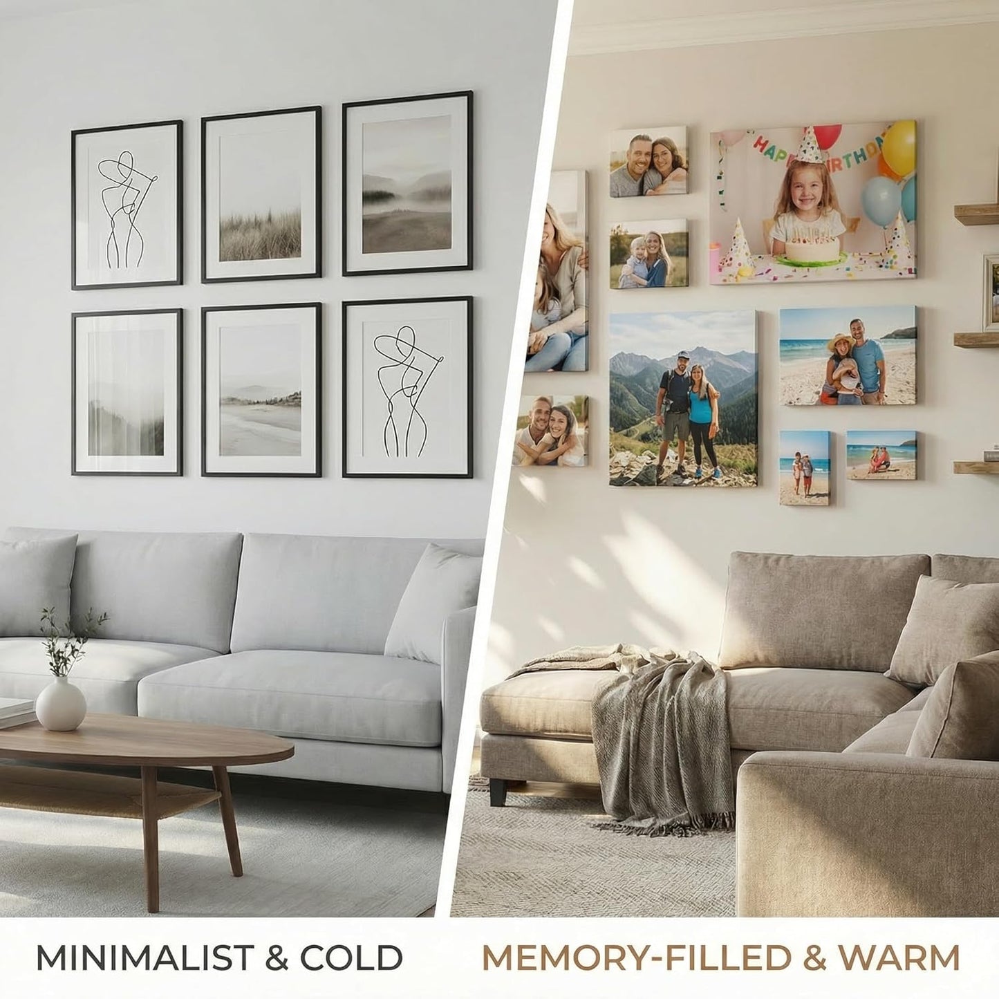 TWING Custom Canvas Prints - Personalized 22x28 Inch Wall Art | Upload Your Photos for Unique Home Decor