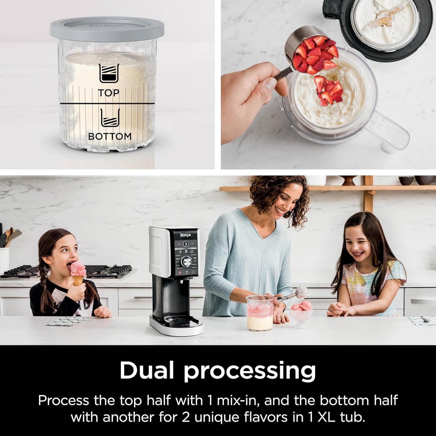 Ninja CREAMi Deluxe Ice Cream Maker - 11-in-1 Frozen Treat Machine with 4 Family-Sized Tubs | XL Capacity, Silver