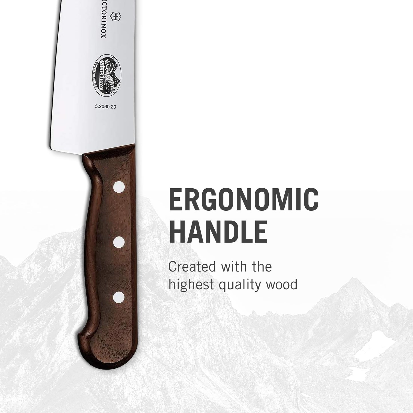 Victorinox Wood 8 Inch Chef's Knife, Straight Edge, Wood Handle