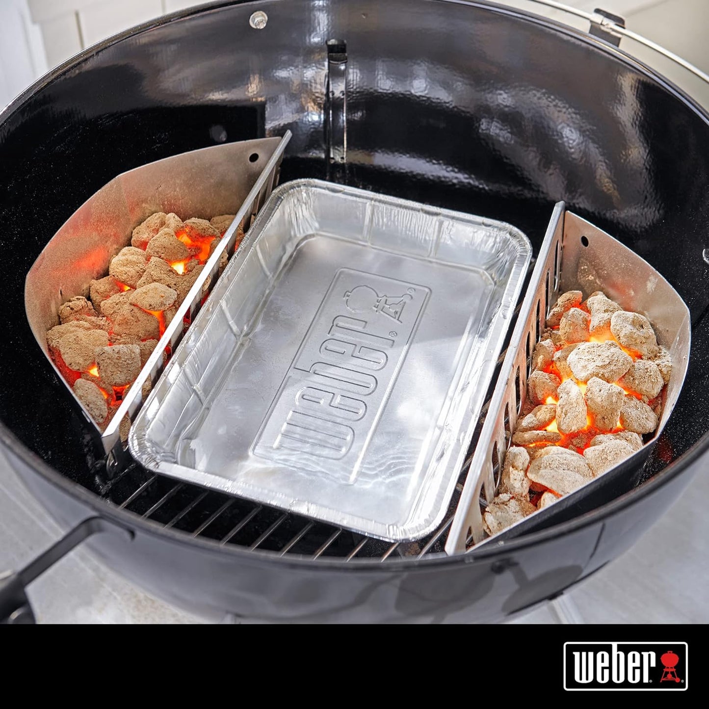 Weber Aluminum Drip Pans 10-Pack - Disposable Foil Pans for Indirect Cooking & Catching Drippings