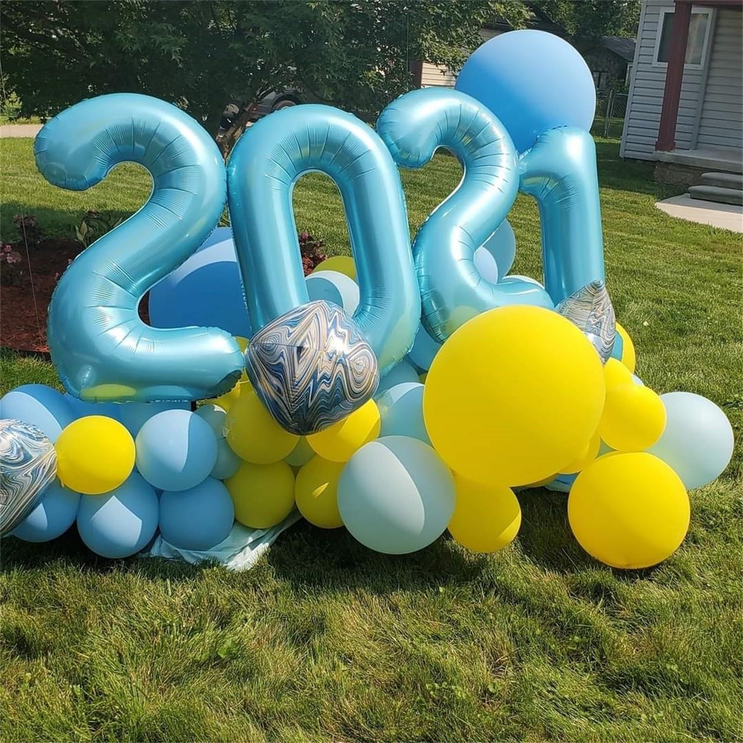 Light Blue 1 Balloon Number for 1st Birthday, 40 Inch Large Number Foil Balloons, Self Inflating for Kids Boys Men Age Birthday Party Anniversary Party Decoration Supplies