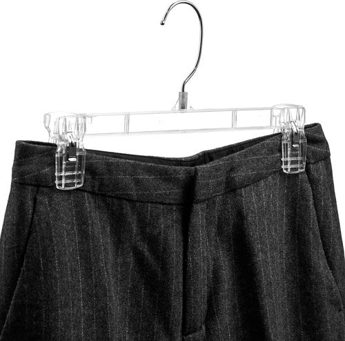 DEILSY™ Space-Saving Pants Hangers with Clips - Durable 12-Inch Closet Organizers for Jeans, Skirts & More - 30 Pack