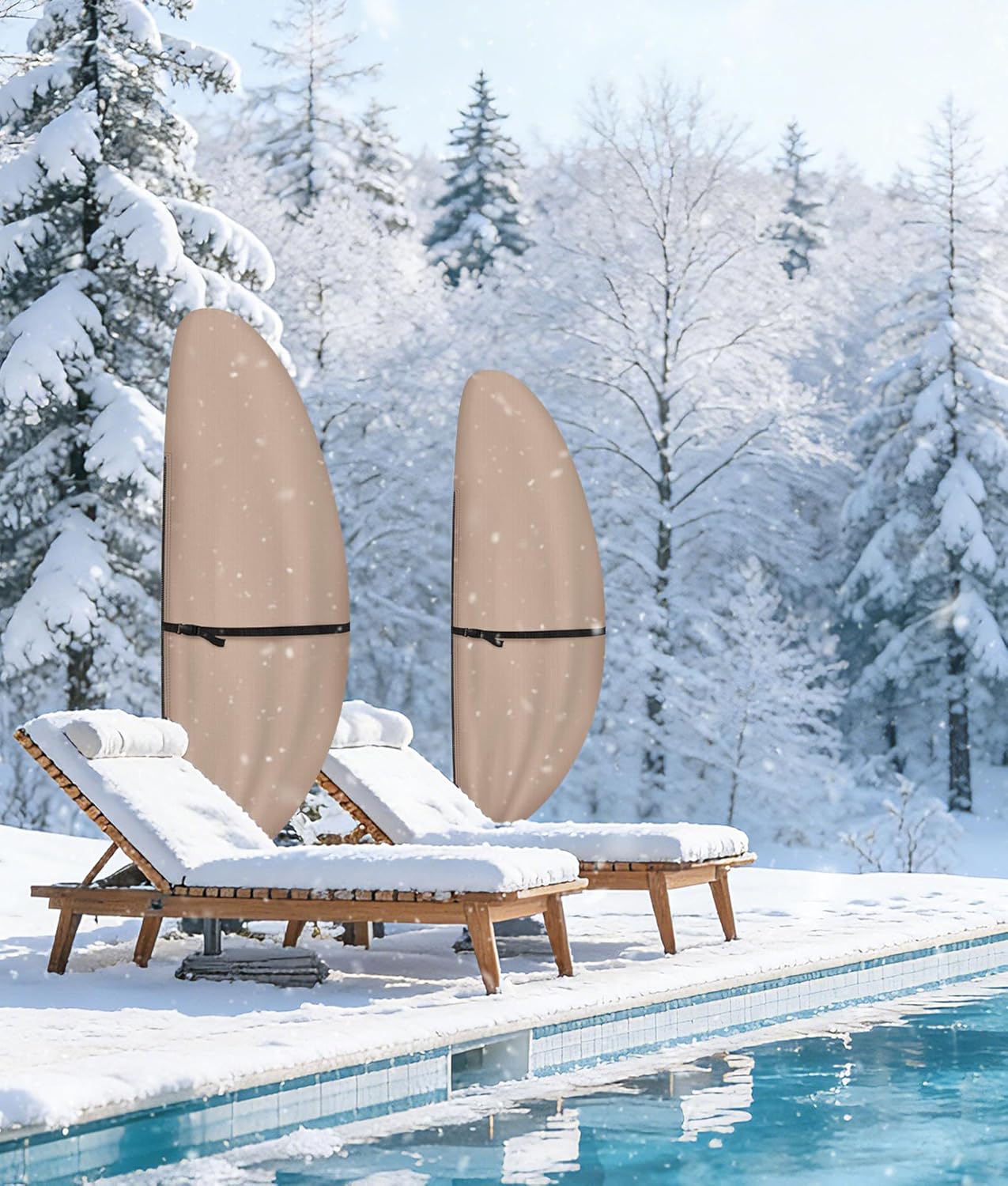 ULTCOVER Patio Umbrella Cover - 600D Waterproof Protection for Offset Umbrellas 7.5-11.5 Feet