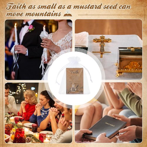 Funnymoom 50 Pack Faith Gifts for Women - Christian Baptism & Wedding Religious Supplies