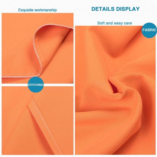 FLXXIE Body Pillow Cover - Super Soft Microfiber 20x54 Long Pillowcase | Wrinkle & Stain Resistant, Orange
