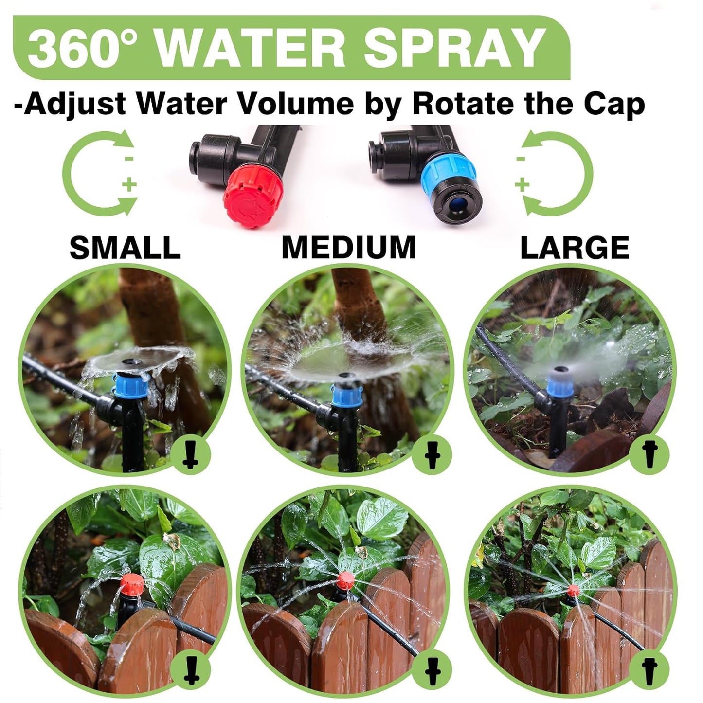 Maotong 240FT Drip Irrigation System Kit - Quick-Connect Automatic Garden Watering | 1/2" Hose & 1/4" Tubing