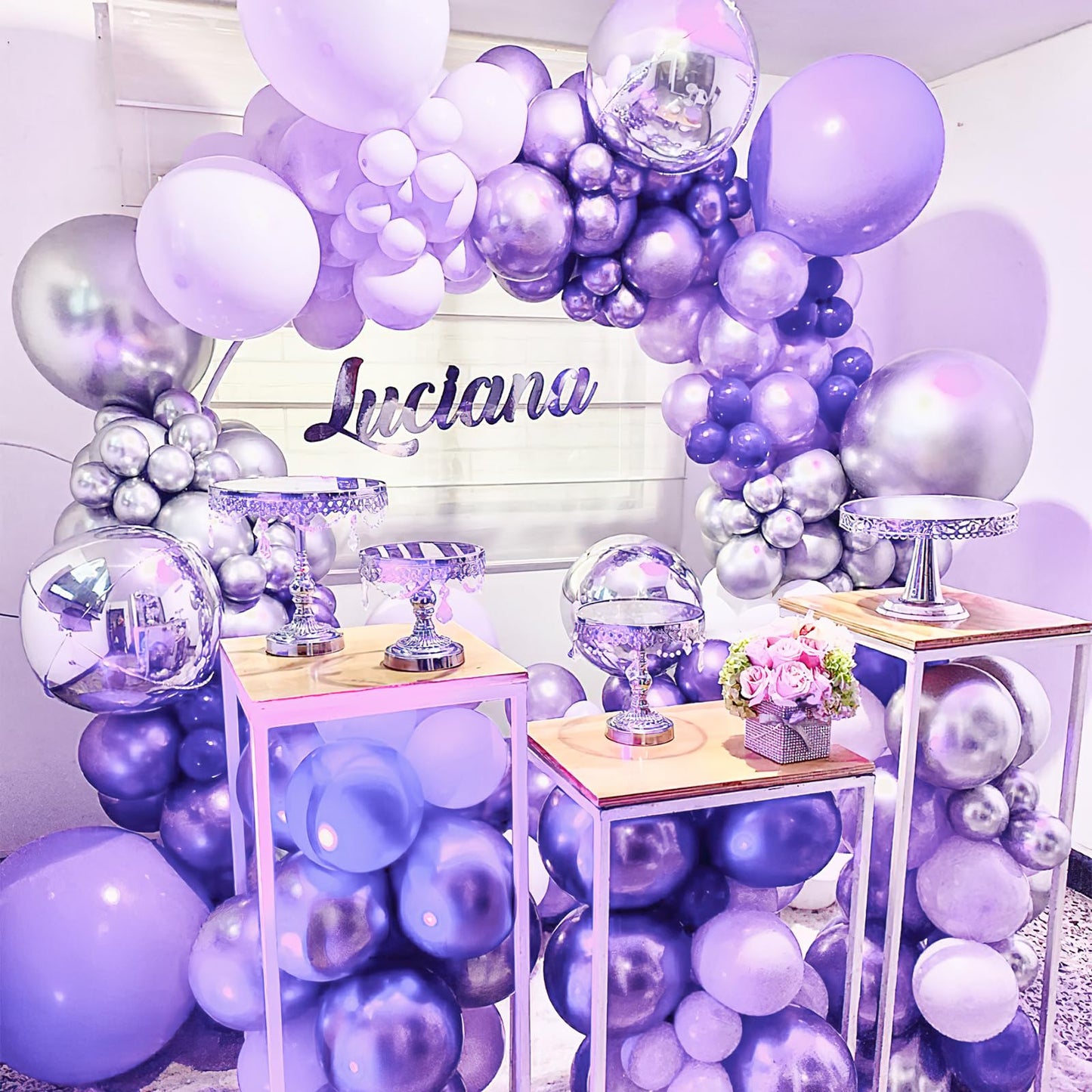 PartyWoo Metallic Purple Balloons 50pcs 12 Inch Chrome purple Balloons for Graduation Baby Shower Bridal Shower Wedding Bachelorette Engagement Girl Butterfly Birthday Party Decorations Purple-G130