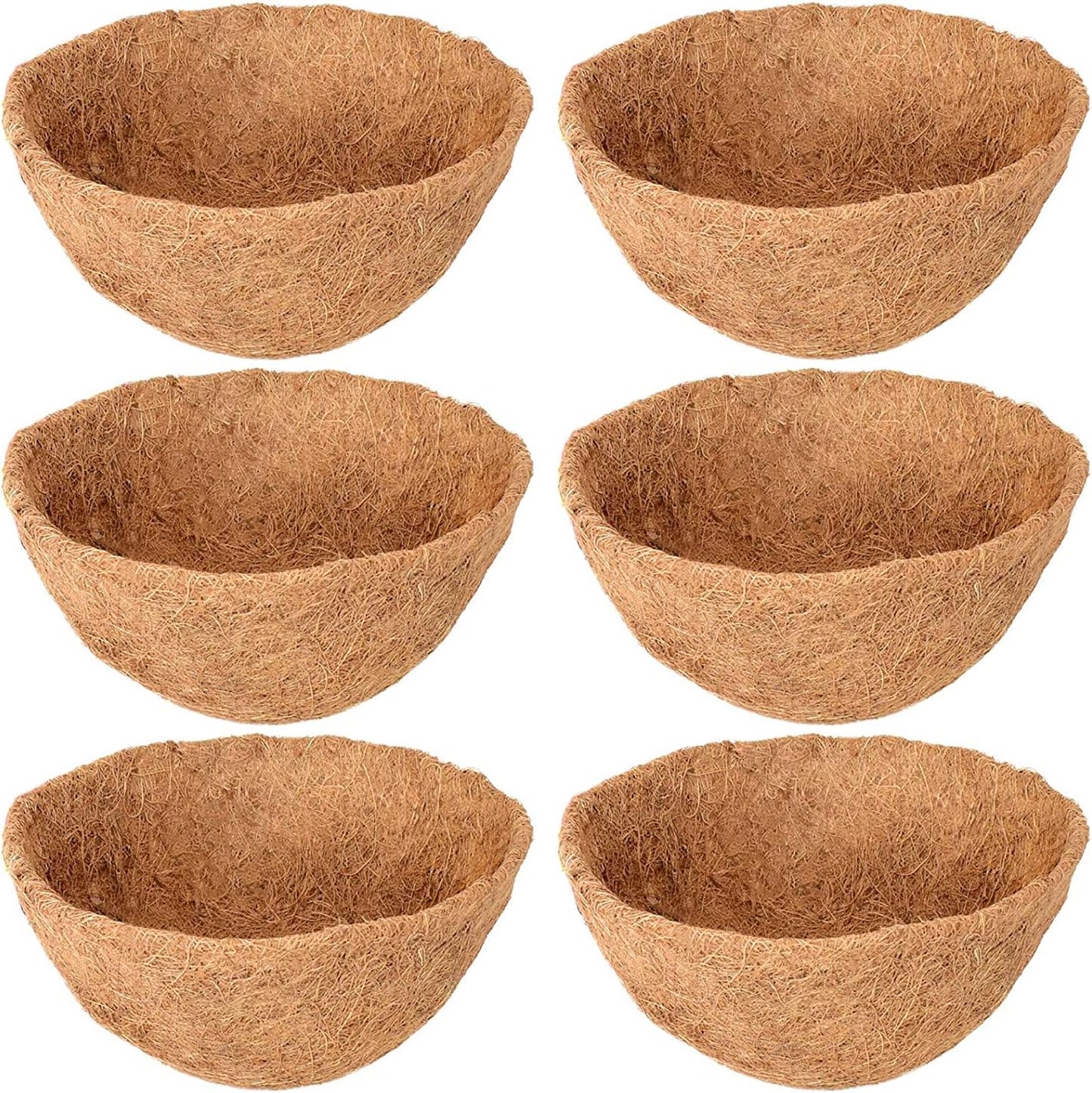 Legigo 12-Inch Coco Fiber Hanging Basket Liners - 100% Natural Round Replacement for Flowers & Vegetables