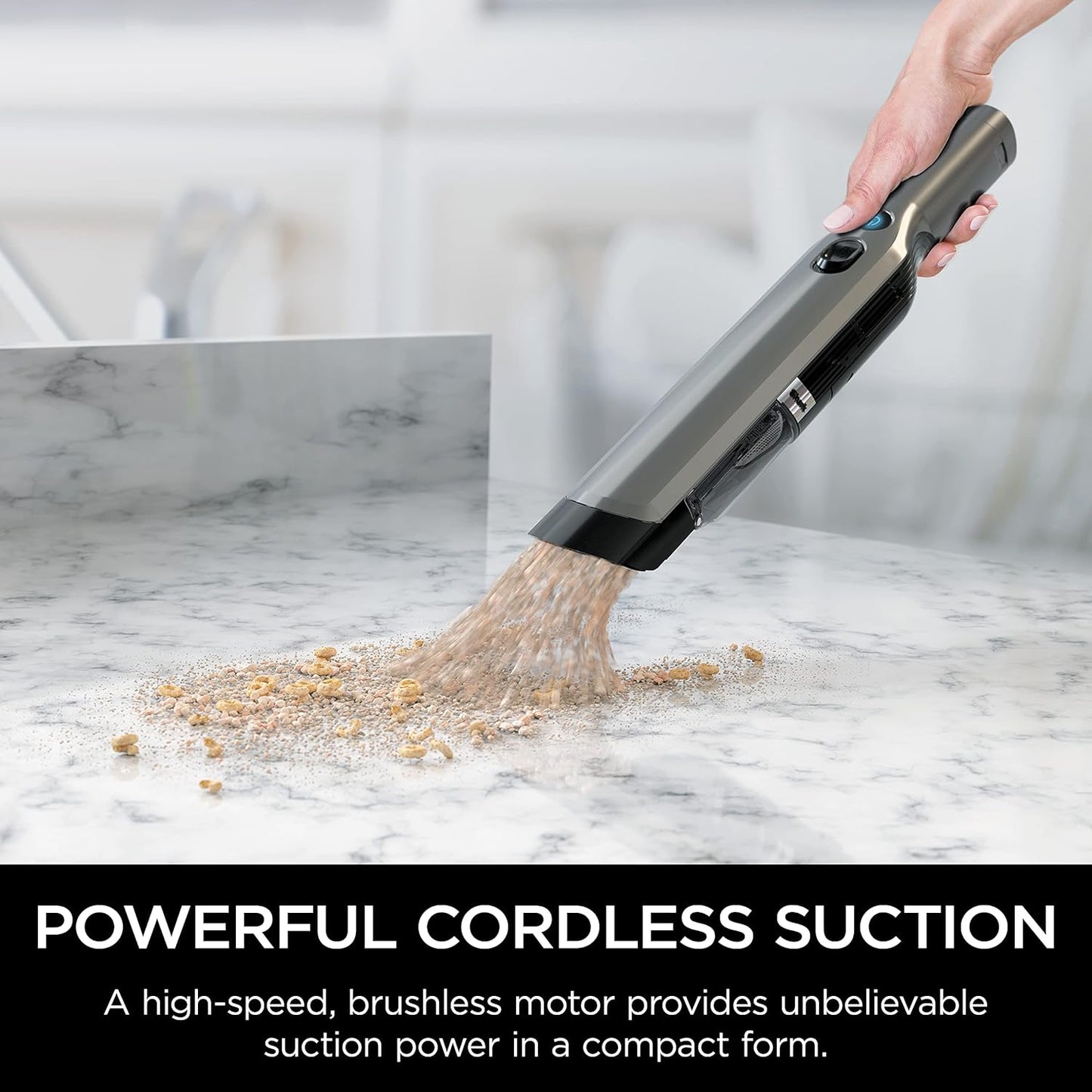 Shark WV201 WANDVAC Handheld Vacuum - Lightweight 1.4 lbs, Powerful Suction, Charging Dock, Graphite Slate