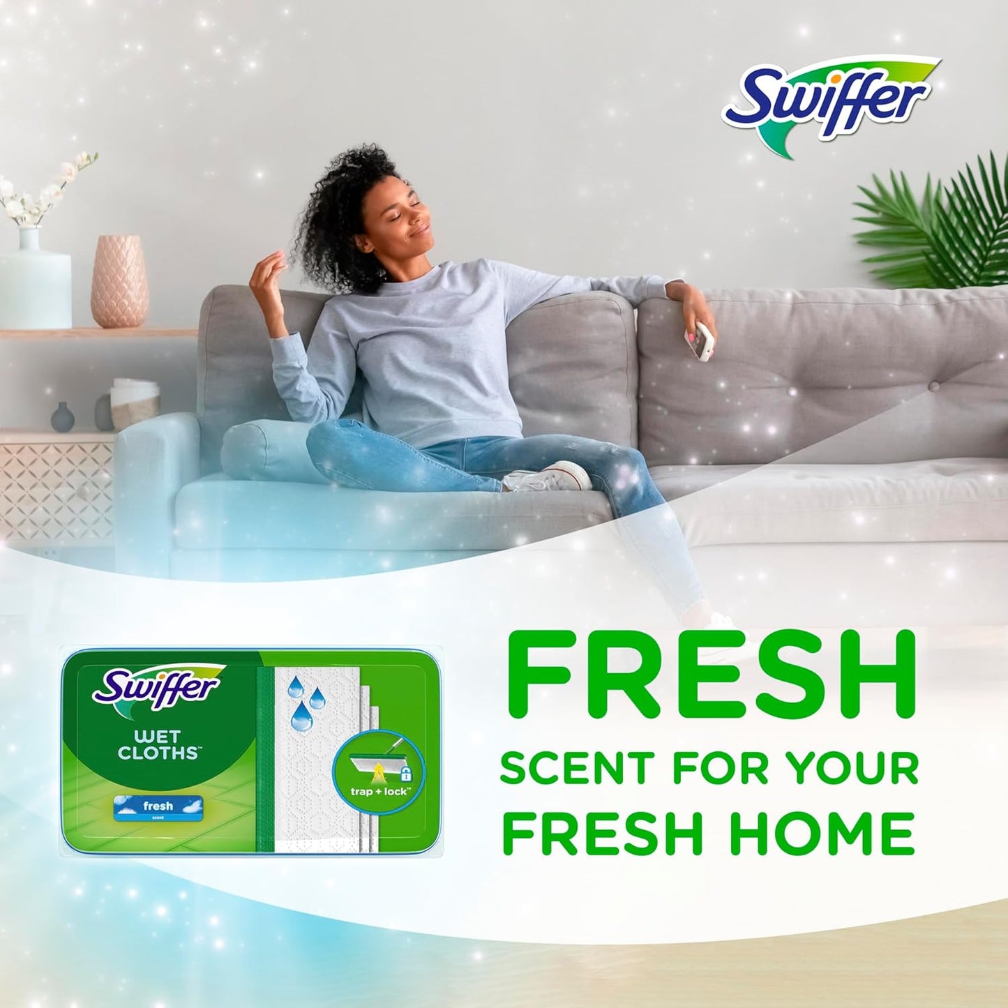 Swiffer Sweep + Mop Wet Pads Refill - All-Purpose Floor Cleaner for Dirt & Dust | 24 Count