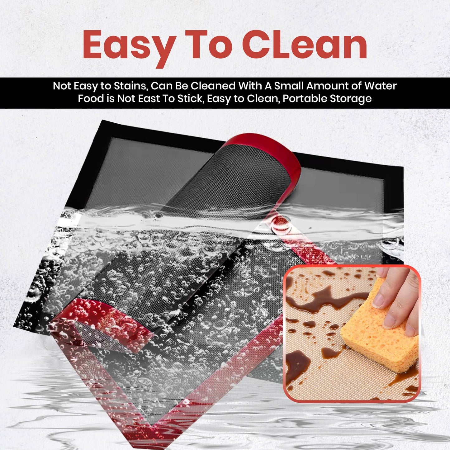 Kitchen Silicone Baking Mat, 2 Pack 16.5″ x 11.6″ Reusable Extra Thick Nonstick, Non-slip Baking Sheets, BPA-Free Food-Safe, Heat-Resistant up to 480°F, Perfect for Cookies, Pastries & Oven Use