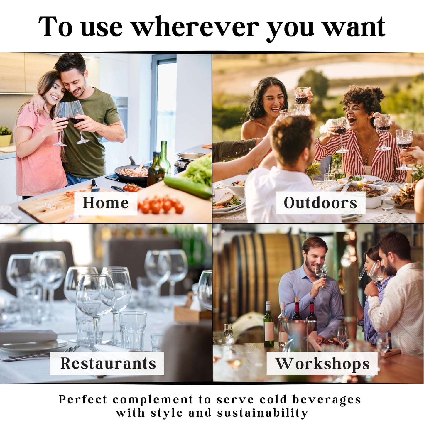 Daquart® | Concrete Wine Chiller Bucket - Keep your Drinks Cold | Wine Chillers for Bottles like a Cooler Sleeve - Designed for all Wine Bottle | Wine Cooler Bucket - Gifts for Wine Lovers