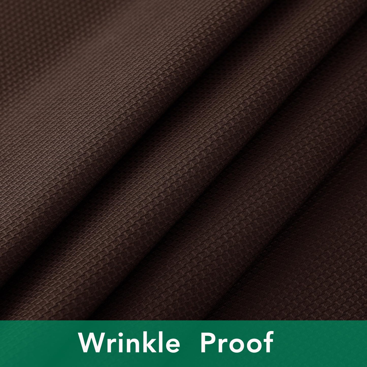 Biscaynebay Textured Fabric Round Tablecloths 90", Brown Water Resistant Table Cloths Circle Folding Table Covers Linen for Dining, Kitchen, Wedding, Parties etc. Machine Washable