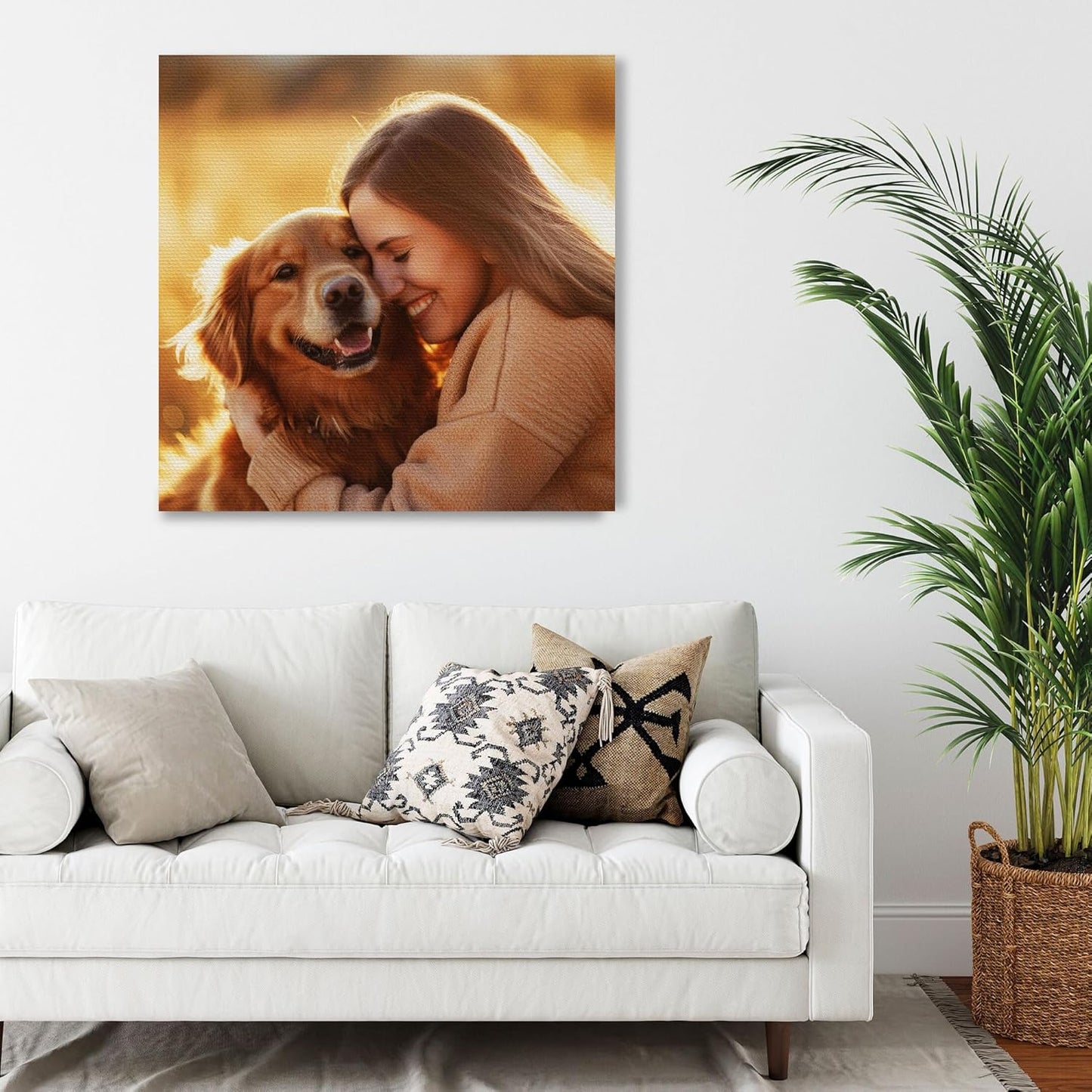 Skiennix Custom Canvas Prints - Personalized Wall Art for Family, Pets & Couples | Framed 8x8