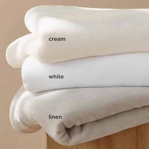 Bedsure GentleSoft Fleece Blanket - Cozy Small Throw for Kids | 43x55 Inches, White