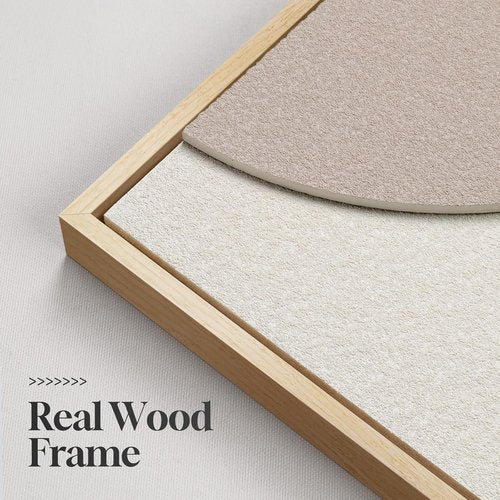 Boho Wall Art by Large 3D Textured | Modern Abstract 3-Piece Set for Living Room - Beige & White 24x36 In