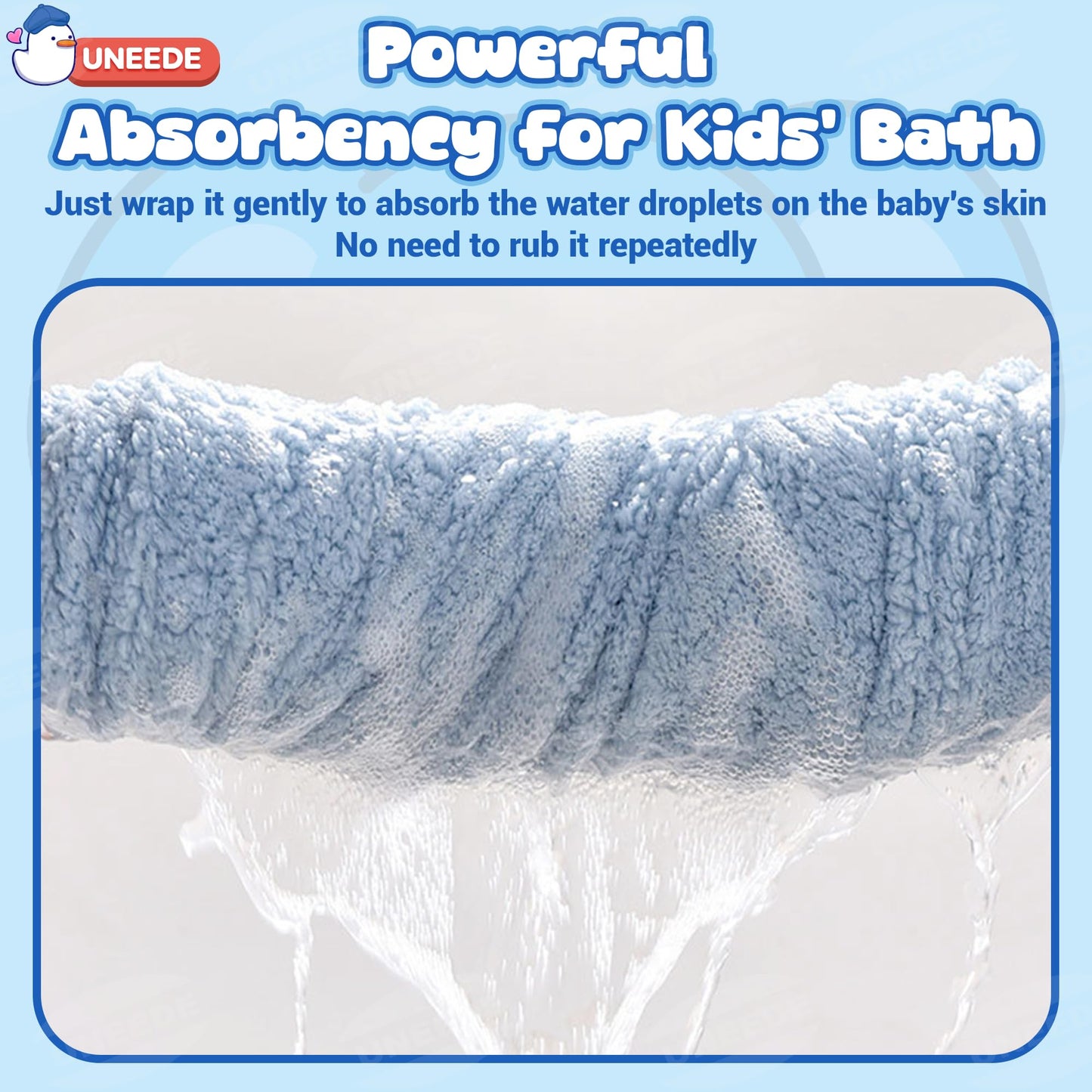UNEEDE 2Pack Bath Hooded Towel for Kids Green and Blue,Extra Soft and Fast Drying Poncho for Toddlers,Kids Beach Hooded Towel Polyester Size 31 x 47 in,Machine Washable Poncho for Bath Beach Pool