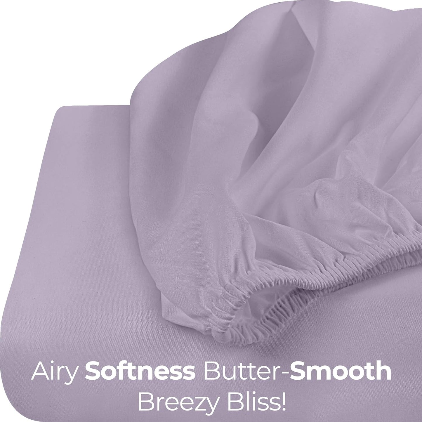 Utopia Bedding Twin Fitted Sheet - Soft Microfiber with Deep Pockets - Fade Resistant - Lavender