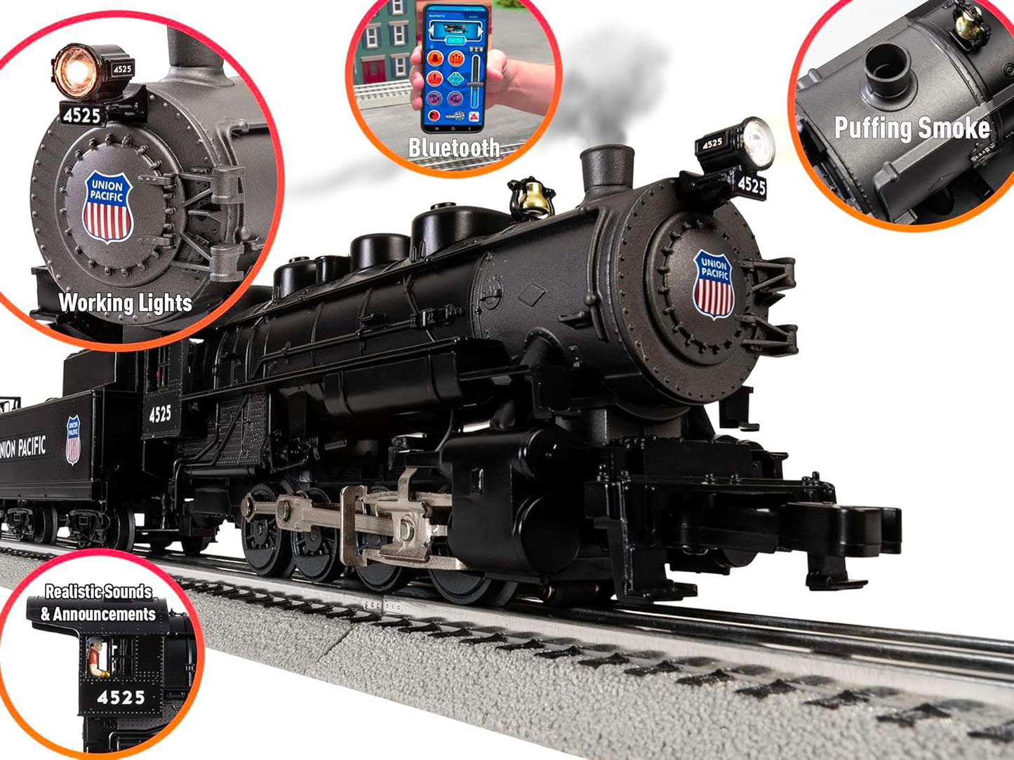 Lionel Union Pacific Flyer LionChief Electric O Gauge Train Set - Bluetooth 5.0 Remote Control