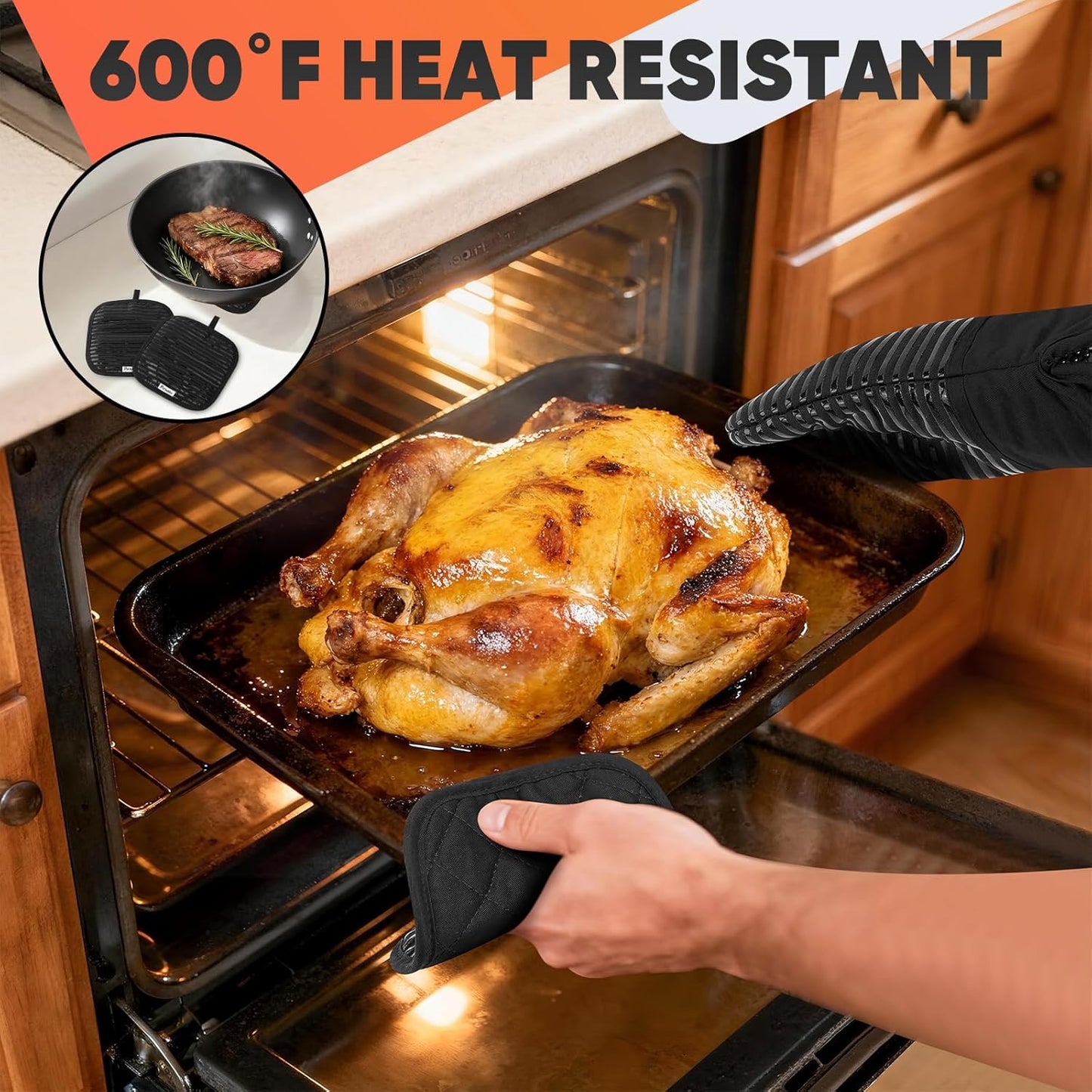 Skiennix Bread Lame Sourdough Scoring Tool Set - Includes Oven Mitts, Towels & Pot Holders
