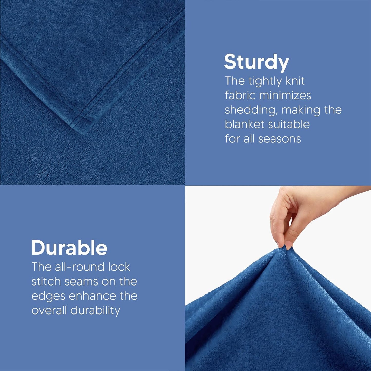 Utopia Bedding Fleece Blanket - Luxury Soft Microfiber Twin Size in Royal Blue (60x80 Inch)