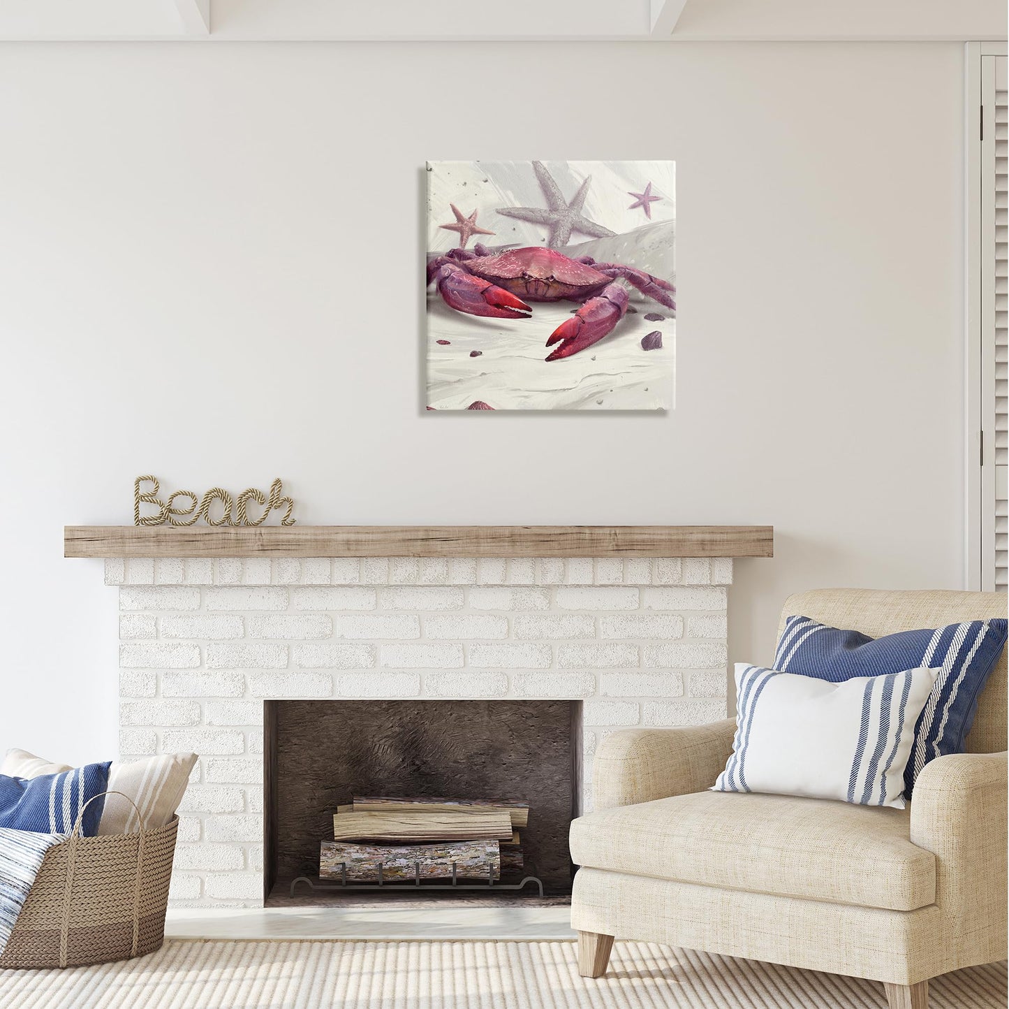 Stupell Industries Detailed Red Crab Canvas Wall Art by Vlad Mel
