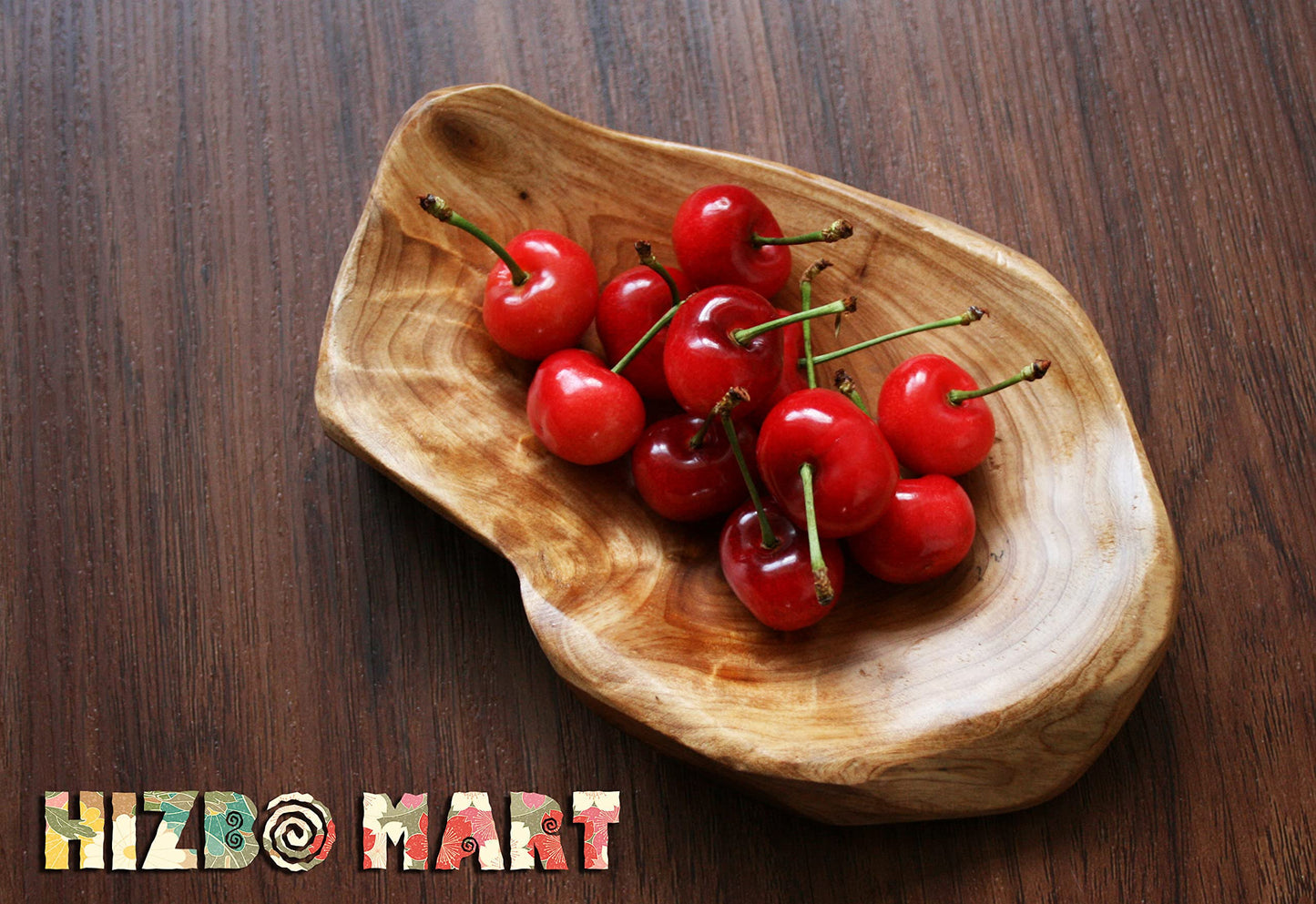 HIZBO MART Root Wood Serving Dish,Vintage Wooden ring dish,Hand Carved Artworks(Art（The length 8.5~10inch)