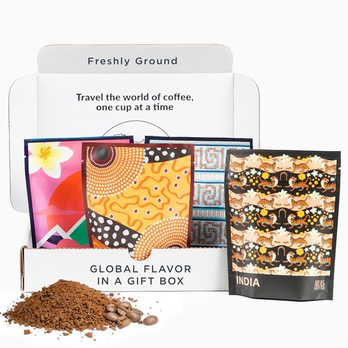 Atlas Coffee Club Gourmet Coffee Discovery Set - 4-Pack Variety Box of Single Origin Coffees