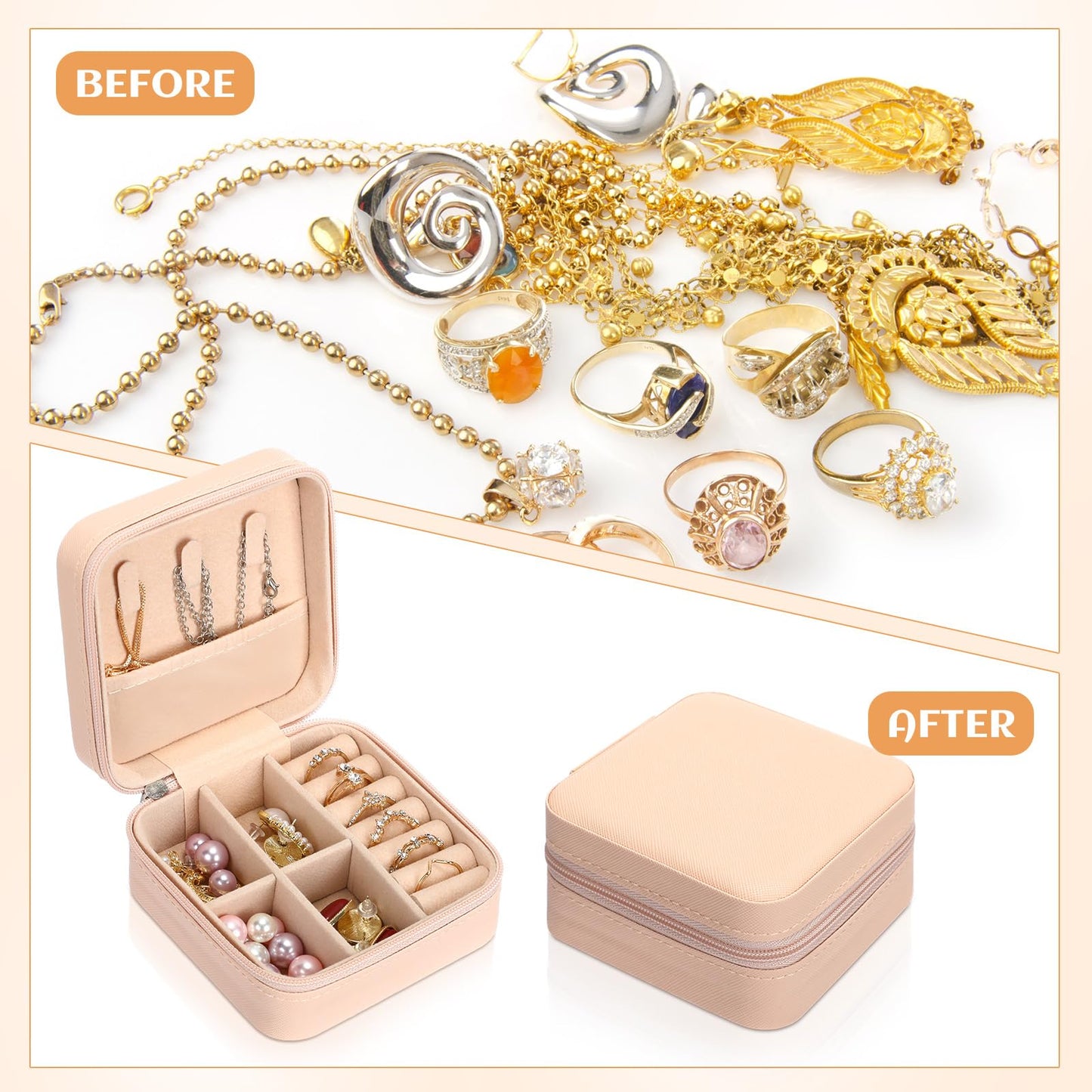 Kigeli 18 Pcs Small Travel Jewelry Case Bulk Bridesmaid Gifts Mini Jewelry Organizer Portable Earring Box for Women(Vivid Color)