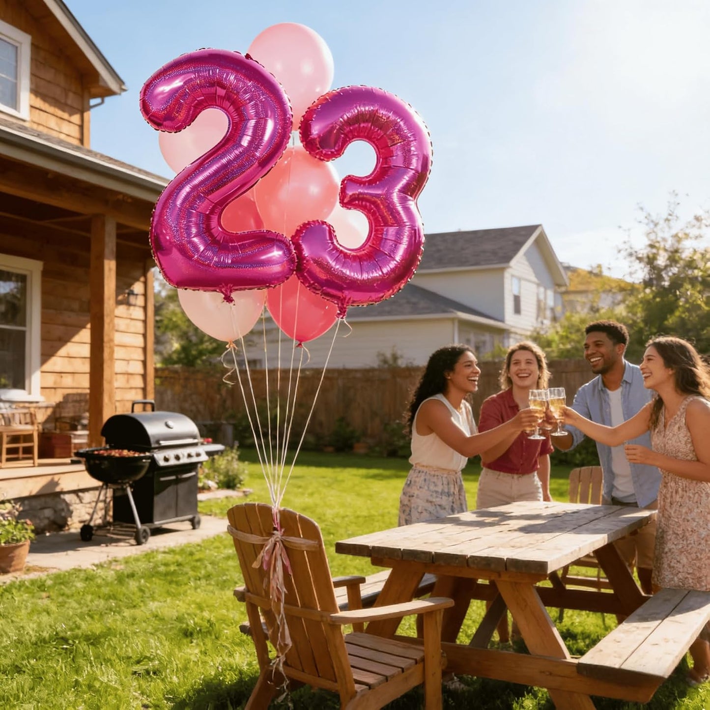 Laser | Hot Pink Number 3 Balloon - 40 Inch Birthday Decoration for Kids & Women’s Parties