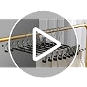 POZEAN Black 30-Pack Adjustable Heavy Duty Pants Hangers with Clips