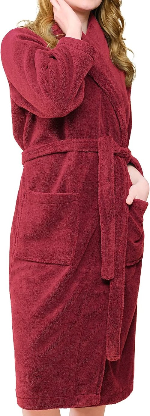 Cotton Paradise Unisex Bathrobe - Warm Fleece Plush Robes for Men & Women | Cozy Couple Wear