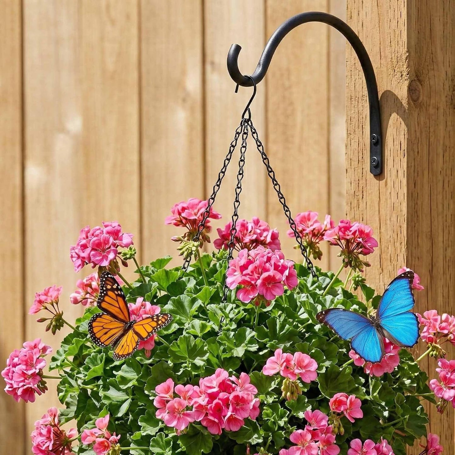 Qiang Ni Hanging Plant Bracket Hooks - Rust-Resistant 5.5 Inch Wall Plant Hooks | 2 Piece Set for Outdoor Decor