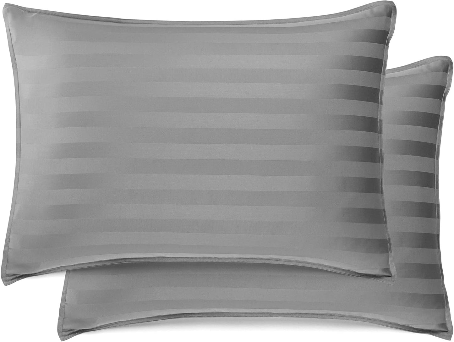 Pure Bamboo Twin Sheets - Luxuriously Soft 100% Organic Viscose Bed Sheet Set | Cooling Jacquard Stone