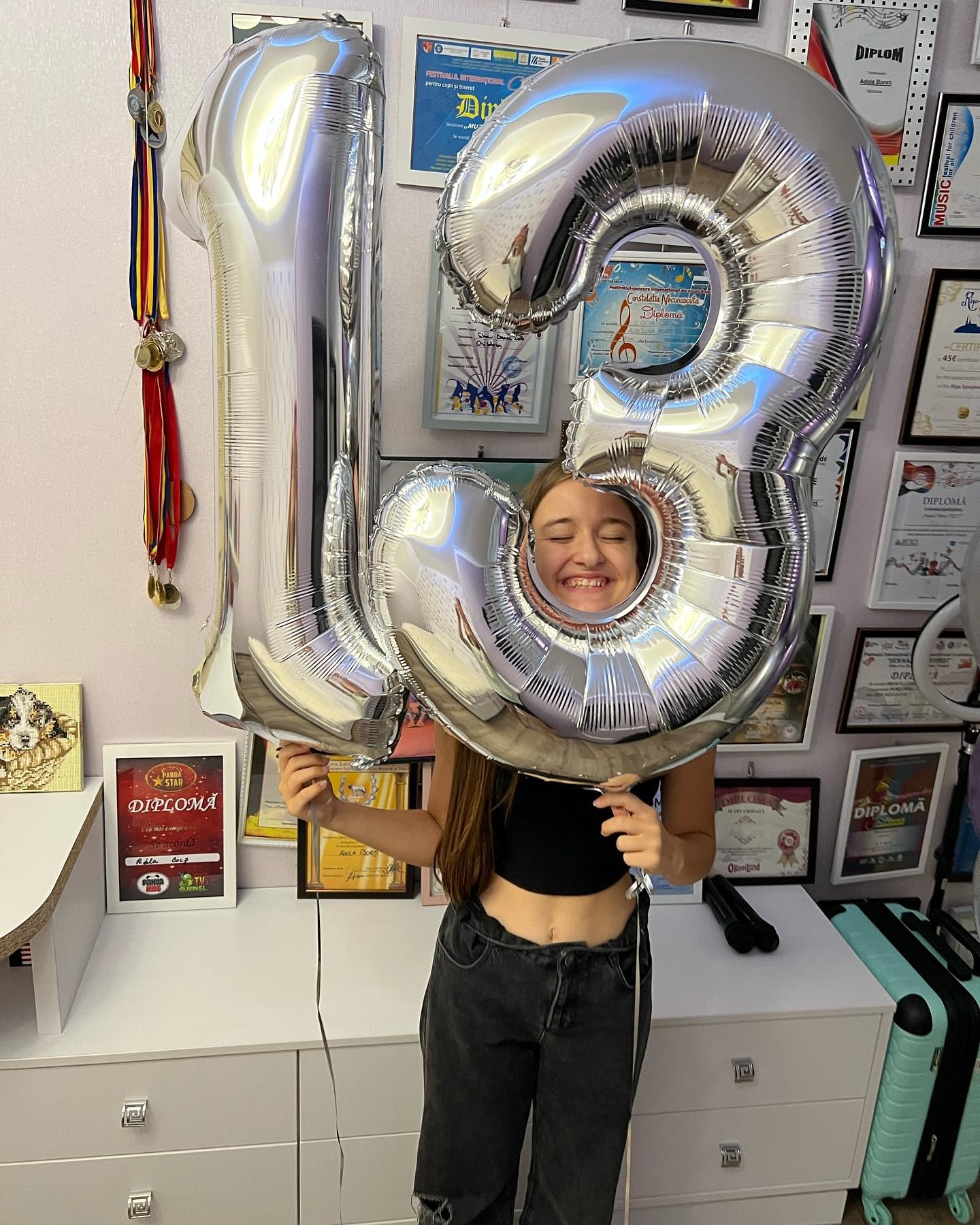Silver Number 13 Balloon 40 inch, 13 Number Balloons, 13th Silver Birthday Decorations for Girls Boys Kids, 13 Year Old Silver Party Supplies