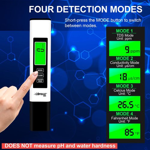 Divolight [pH and TDS & EC Tester kit] pH Meter Digital Accuracy 0.01 Lab Pen Type and 3-in-1 TDS and EC Meter, PPM and µS Meter for Water, Practical Water Testing Kit pH and TDS EC Meter Combo