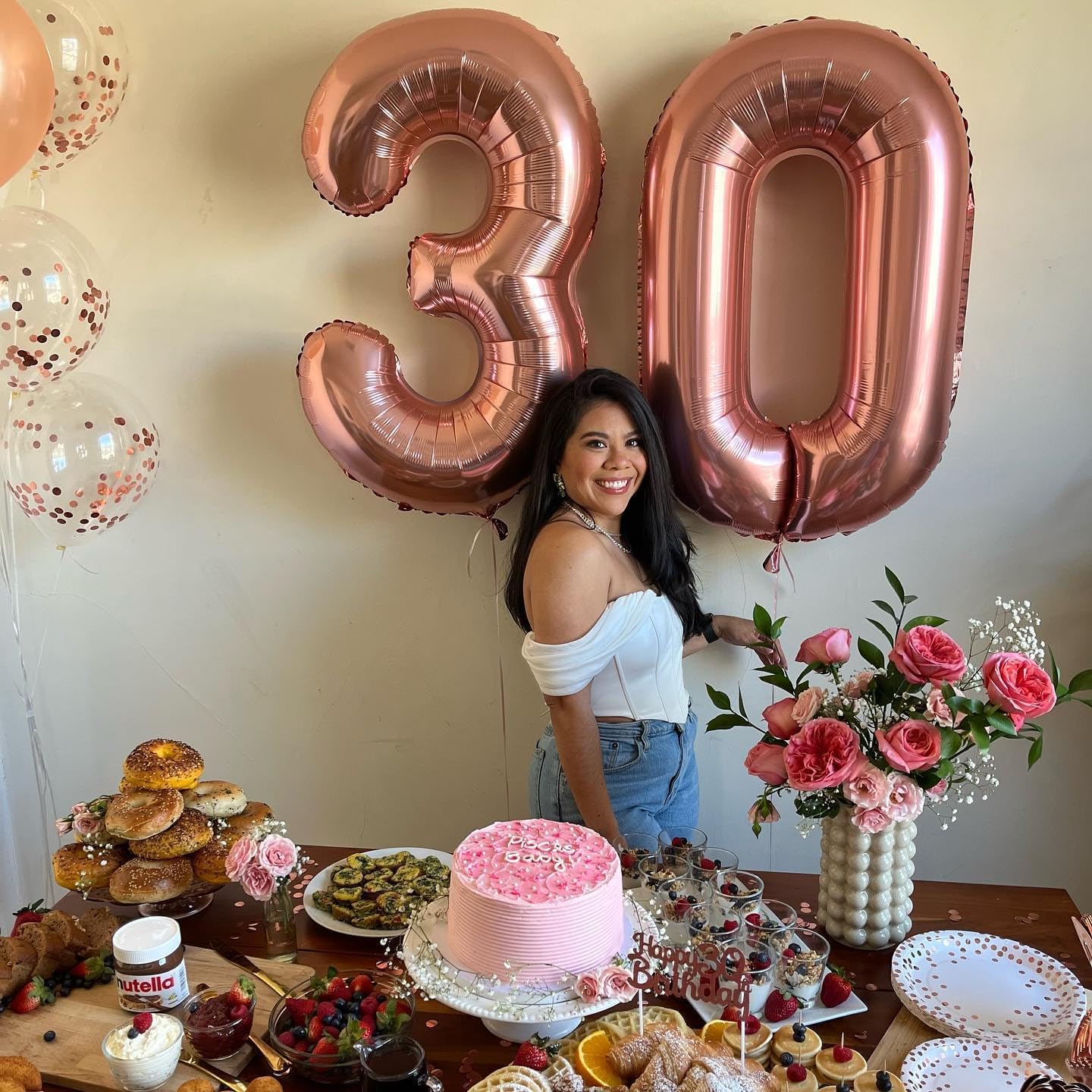 Rose Gold Number Balloon - 40 Inch 0 Balloon for Birthday Decorations | Perfect Party Supplies