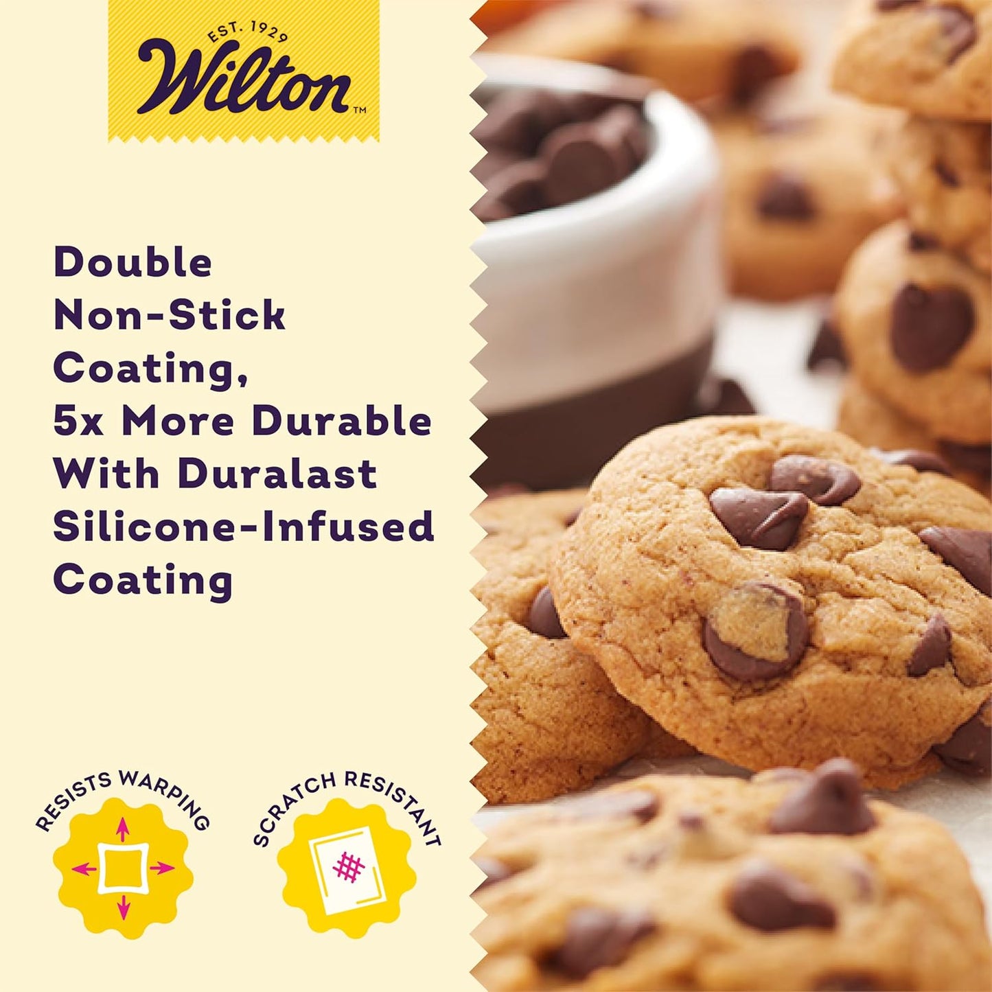 Wilton Platinum Non-Stick Bakeware - Large 11x17 in Baking Sheet | PFAs-Free & Anti-Warp Design