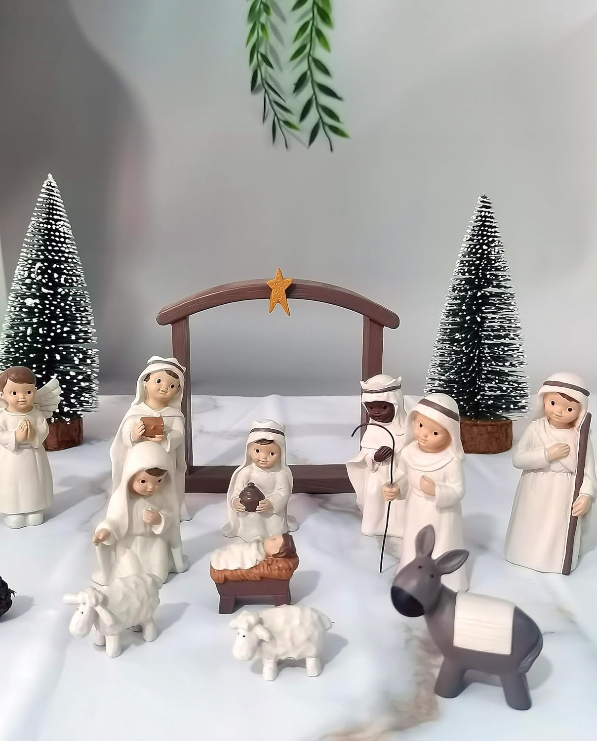 Miniature Holy Family Nativity Figurine - 2.56 Inch Tabletop Christmas Decoration