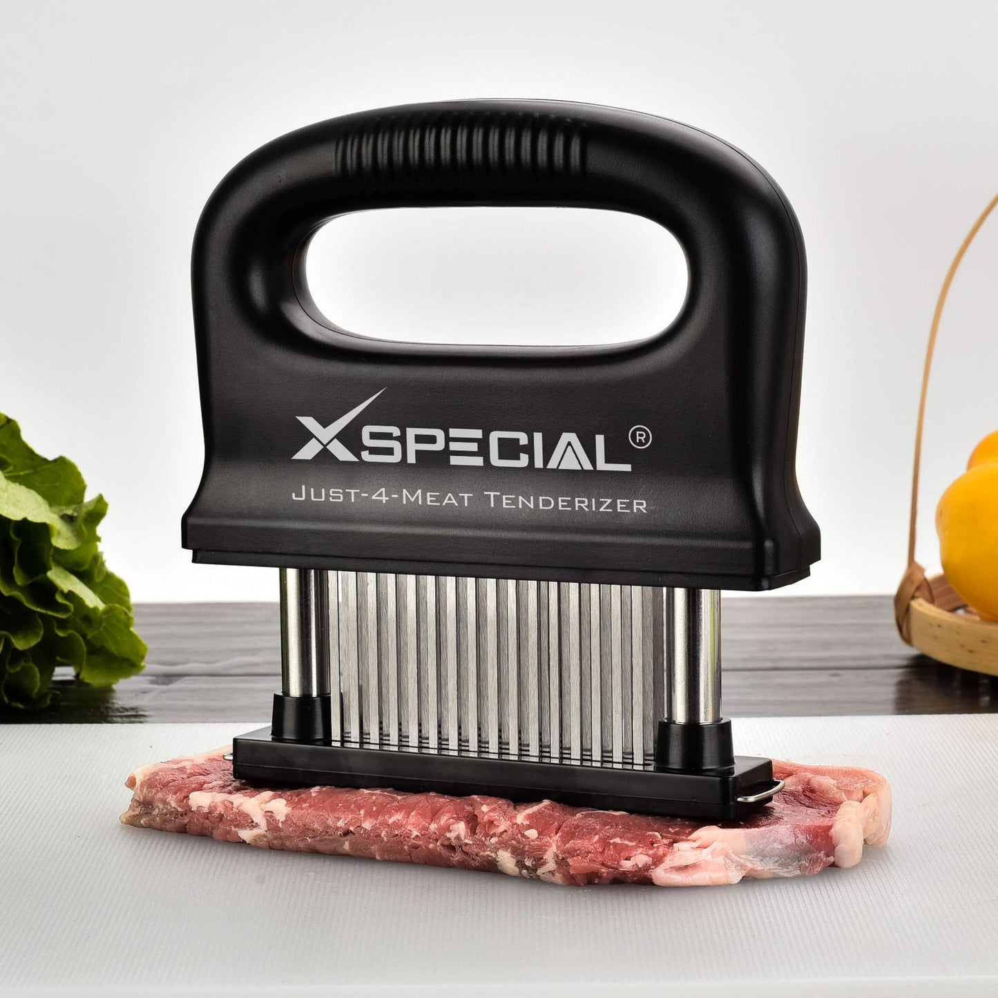 Meat Tenderizer Tool - 48 Blade Stainless Steel Needle Tenderizer for Steaks, Chicken, Pork - Heavy Duty Kitchen Tenderizing Tool - Dishwasher Safe